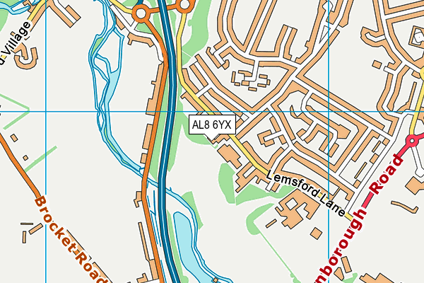 AL8 6YX map - OS VectorMap District (Ordnance Survey) AL8 6YX map - OS VectorMap District (Ordnance Survey)