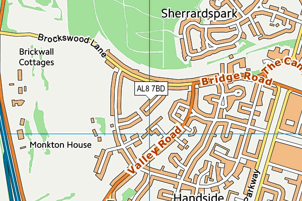 AL8 7BD map - OS VectorMap District (Ordnance Survey) AL8 7BD map - OS VectorMap District (Ordnance Survey)