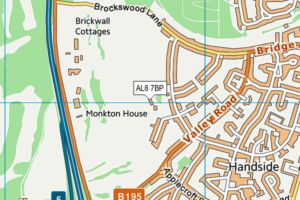 AL8 7BP map - OS VectorMap District (Ordnance Survey) AL8 7BP map - OS VectorMap District (Ordnance Survey)