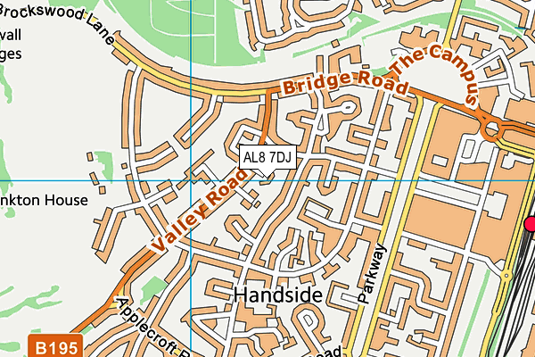 AL8 7DJ map - OS VectorMap District (Ordnance Survey) AL8 7DJ map - OS VectorMap District (Ordnance Survey)