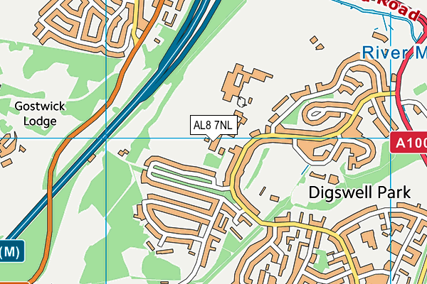 AL8 7NL map - OS VectorMap District (Ordnance Survey) AL8 7NL map - OS VectorMap District (Ordnance Survey)