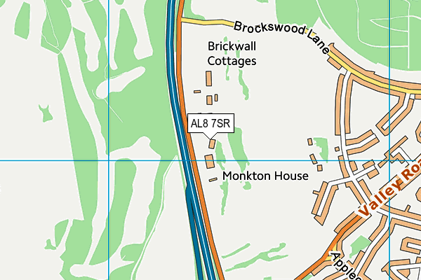 AL8 7SR map - OS VectorMap District (Ordnance Survey) AL8 7SR map - OS VectorMap District (Ordnance Survey)