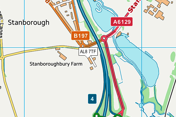 AL8 7TF map - OS VectorMap District (Ordnance Survey) AL8 7TF map - OS VectorMap District (Ordnance Survey)