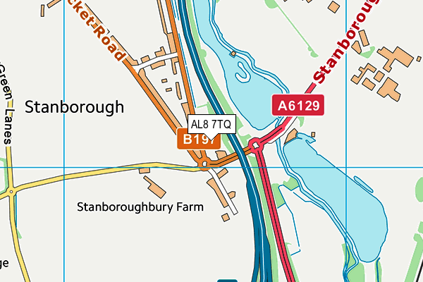 AL8 7TQ map - OS VectorMap District (Ordnance Survey) AL8 7TQ map - OS VectorMap District (Ordnance Survey)