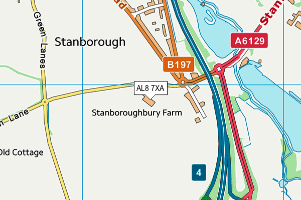 AL8 7XA map - OS VectorMap District (Ordnance Survey) AL8 7XA map - OS VectorMap District (Ordnance Survey)