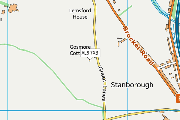 AL8 7XB map - OS VectorMap District (Ordnance Survey) AL8 7XB map - OS VectorMap District (Ordnance Survey)