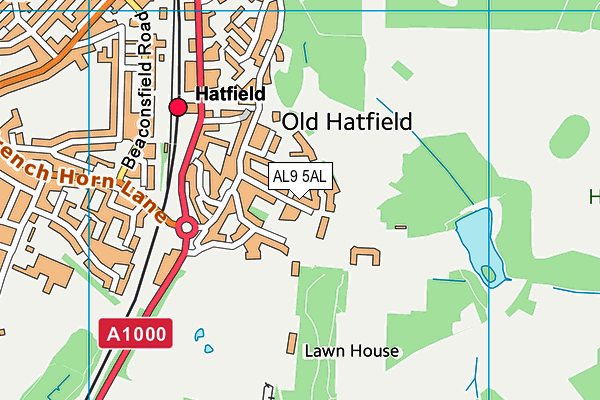 AL9 5AL map - OS VectorMap District (Ordnance Survey) AL9 5AL map - OS VectorMap District (Ordnance Survey)