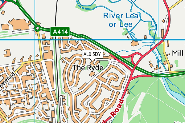 AL9 5DY map - OS VectorMap District (Ordnance Survey) AL9 5DY map - OS VectorMap District (Ordnance Survey)
