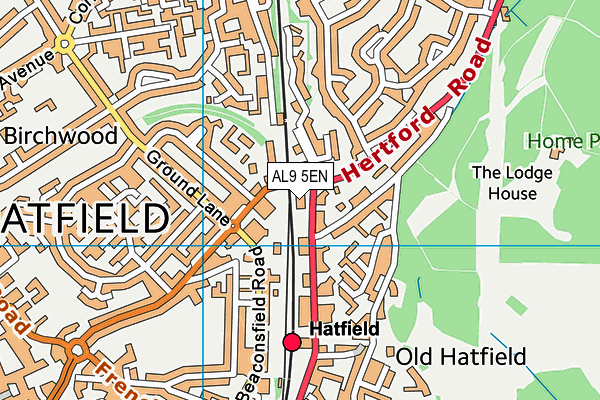 AL9 5EN map - OS VectorMap District (Ordnance Survey) AL9 5EN map - OS VectorMap District (Ordnance Survey)