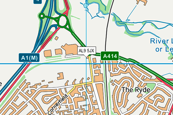 AL9 5JX map - OS VectorMap District (Ordnance Survey) AL9 5JX map - OS VectorMap District (Ordnance Survey)