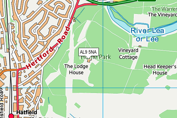 AL9 5NA map - OS VectorMap District (Ordnance Survey) AL9 5NA map - OS VectorMap District (Ordnance Survey)