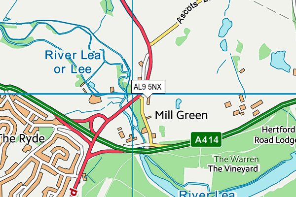 AL9 5NX map - OS VectorMap District (Ordnance Survey) AL9 5NX map - OS VectorMap District (Ordnance Survey)