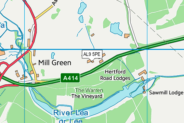 AL9 5PE map - OS VectorMap District (Ordnance Survey) AL9 5PE map - OS VectorMap District (Ordnance Survey)