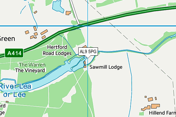 AL9 5PG map - OS VectorMap District (Ordnance Survey) AL9 5PG map - OS VectorMap District (Ordnance Survey)