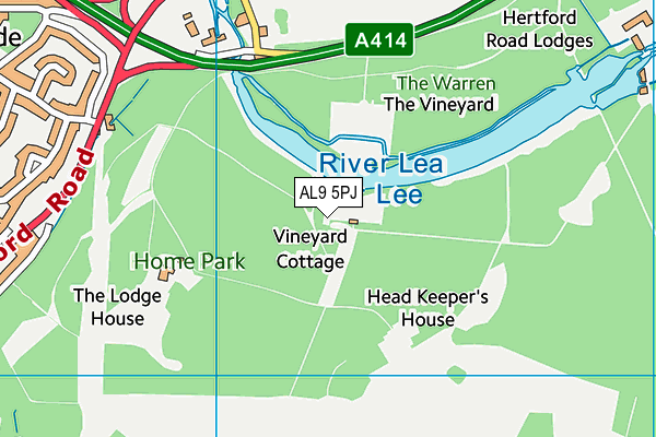 AL9 5PJ map - OS VectorMap District (Ordnance Survey) AL9 5PJ map - OS VectorMap District (Ordnance Survey)