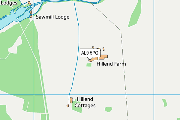 AL9 5PQ map - OS VectorMap District (Ordnance Survey) AL9 5PQ map - OS VectorMap District (Ordnance Survey)