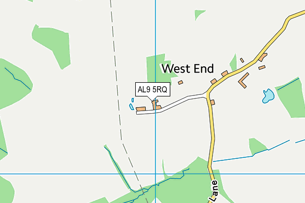 AL9 5RQ map - OS VectorMap District (Ordnance Survey) AL9 5RQ map - OS VectorMap District (Ordnance Survey)