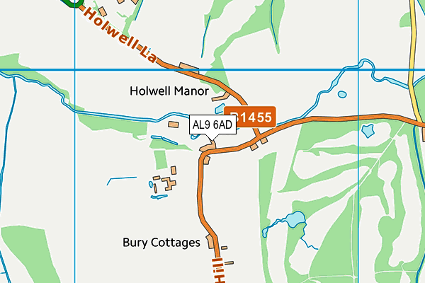 AL9 6AD map - OS VectorMap District (Ordnance Survey) AL9 6AD map - OS VectorMap District (Ordnance Survey)