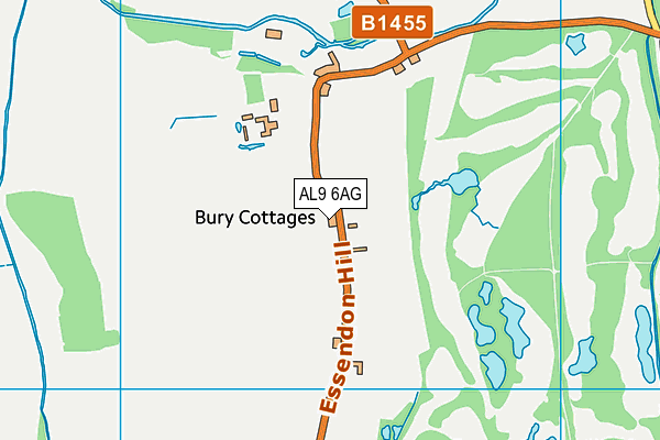 AL9 6AG map - OS VectorMap District (Ordnance Survey) AL9 6AG map - OS VectorMap District (Ordnance Survey)