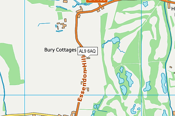 AL9 6AQ map - OS VectorMap District (Ordnance Survey) AL9 6AQ map - OS VectorMap District (Ordnance Survey)