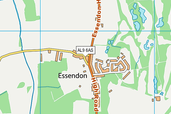 AL9 6AS map - OS VectorMap District (Ordnance Survey) AL9 6AS map - OS VectorMap District (Ordnance Survey)