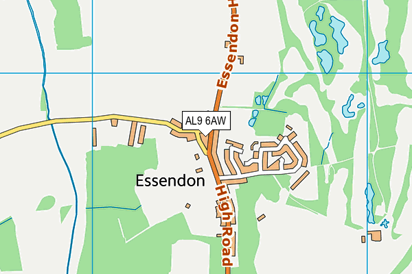 AL9 6AW map - OS VectorMap District (Ordnance Survey) AL9 6AW map - OS VectorMap District (Ordnance Survey)