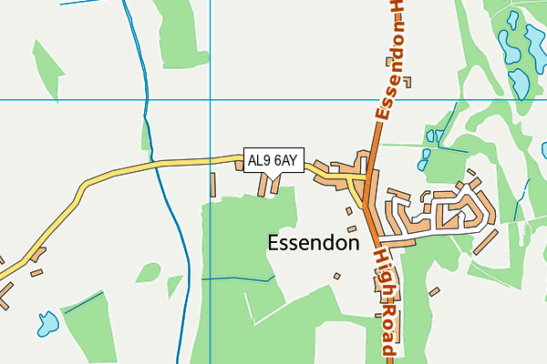 AL9 6AY map - OS VectorMap District (Ordnance Survey) AL9 6AY map - OS VectorMap District (Ordnance Survey)