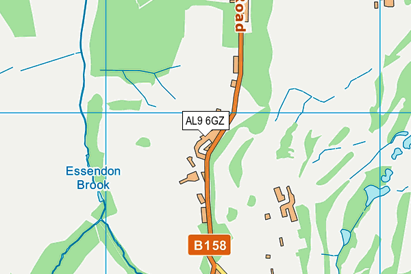 AL9 6GZ map - OS VectorMap District (Ordnance Survey) AL9 6GZ map - OS VectorMap District (Ordnance Survey)