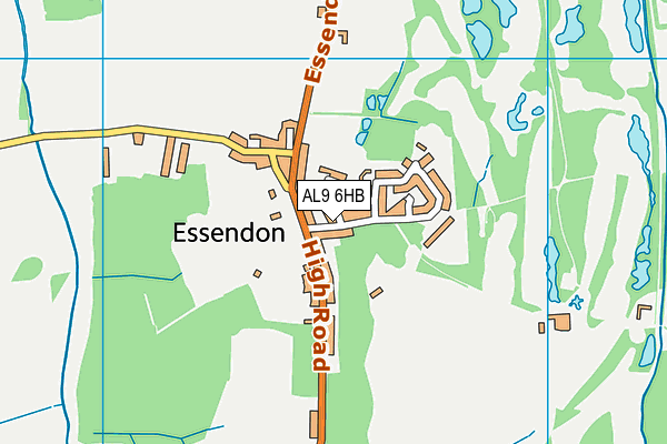 AL9 6HB map - OS VectorMap District (Ordnance Survey) AL9 6HB map - OS VectorMap District (Ordnance Survey)