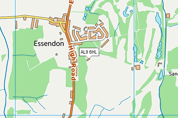 AL9 6HL map - OS VectorMap District (Ordnance Survey) AL9 6HL map - OS VectorMap District (Ordnance Survey)