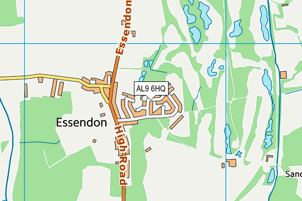 AL9 6HQ map - OS VectorMap District (Ordnance Survey) AL9 6HQ map - OS VectorMap District (Ordnance Survey)
