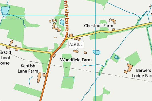 AL9 6JL map - OS VectorMap District (Ordnance Survey) AL9 6JL map - OS VectorMap District (Ordnance Survey)