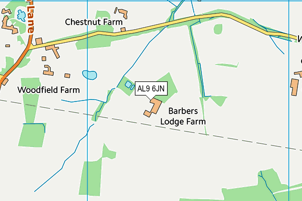 AL9 6JN map - OS VectorMap District (Ordnance Survey) AL9 6JN map - OS VectorMap District (Ordnance Survey)