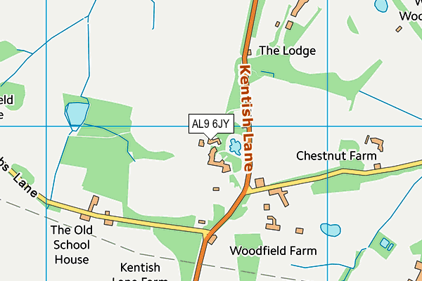 AL9 6JY map - OS VectorMap District (Ordnance Survey) AL9 6JY map - OS VectorMap District (Ordnance Survey)