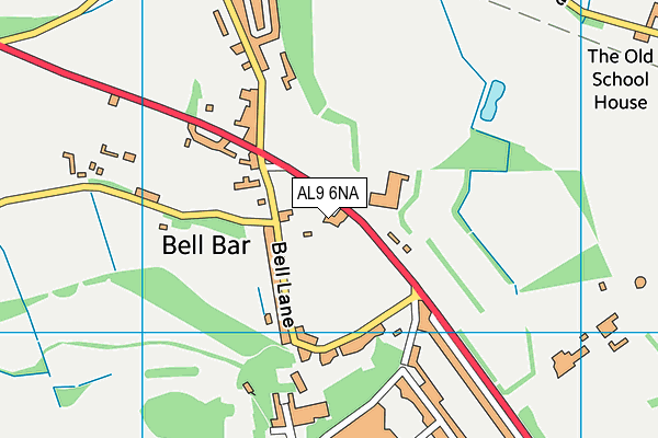 AL9 6NA map - OS VectorMap District (Ordnance Survey) AL9 6NA map - OS VectorMap District (Ordnance Survey)