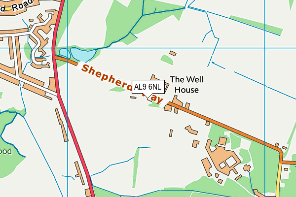 AL9 6NL map - OS VectorMap District (Ordnance Survey) AL9 6NL map - OS VectorMap District (Ordnance Survey)