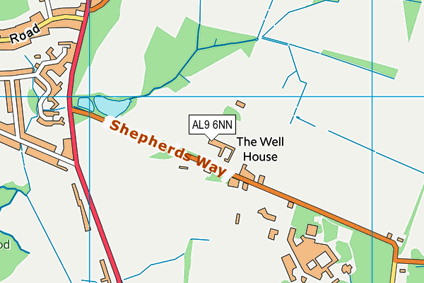 AL9 6NN map - OS VectorMap District (Ordnance Survey) AL9 6NN map - OS VectorMap District (Ordnance Survey)