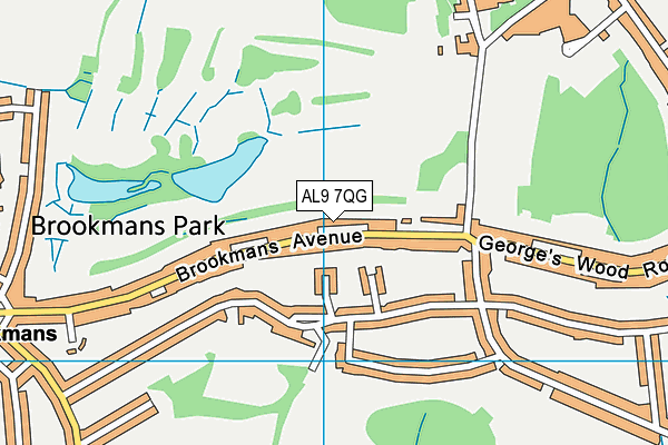 AL9 7QG map - OS VectorMap District (Ordnance Survey) AL9 7QG map - OS VectorMap District (Ordnance Survey)