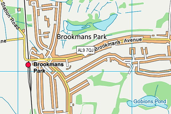 AL9 7QJ map - OS VectorMap District (Ordnance Survey) AL9 7QJ map - OS VectorMap District (Ordnance Survey)