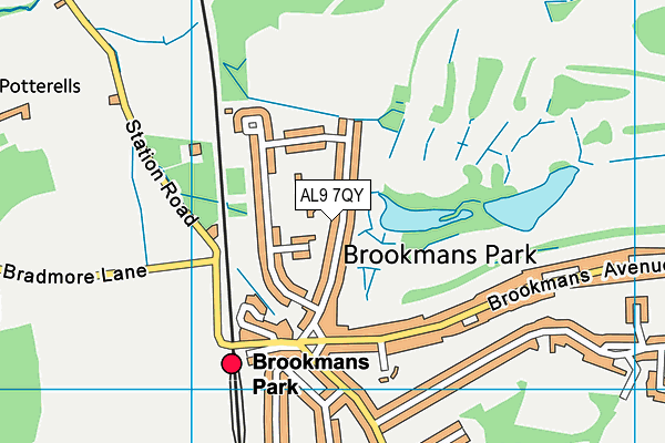AL9 7QY map - OS VectorMap District (Ordnance Survey) AL9 7QY map - OS VectorMap District (Ordnance Survey)