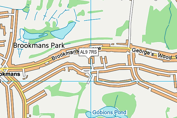 AL9 7RS map - OS VectorMap District (Ordnance Survey) AL9 7RS map - OS VectorMap District (Ordnance Survey)