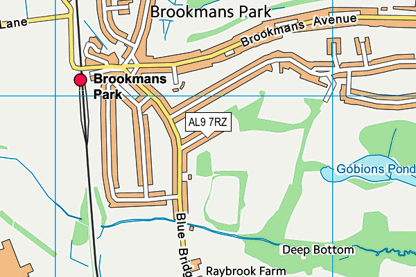 AL9 7RZ map - OS VectorMap District (Ordnance Survey) AL9 7RZ map - OS VectorMap District (Ordnance Survey)