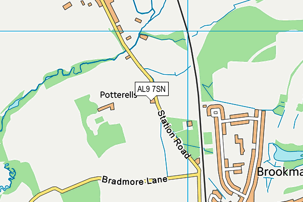 AL9 7SN map - OS VectorMap District (Ordnance Survey) AL9 7SN map - OS VectorMap District (Ordnance Survey)