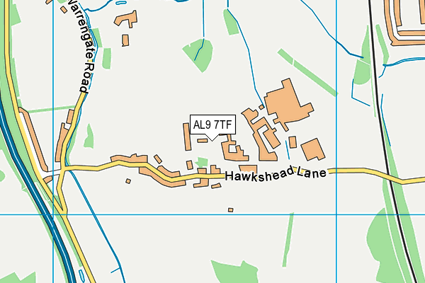 AL9 7TF map - OS VectorMap District (Ordnance Survey) AL9 7TF map - OS VectorMap District (Ordnance Survey)