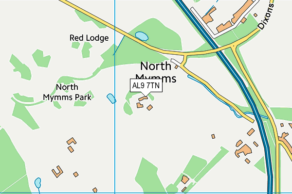AL9 7TN map - OS VectorMap District (Ordnance Survey) AL9 7TN map - OS VectorMap District (Ordnance Survey)