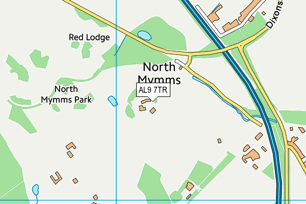 AL9 7TR map - OS VectorMap District (Ordnance Survey) AL9 7TR map - OS VectorMap District (Ordnance Survey)