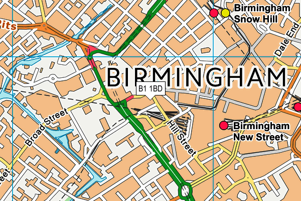 B1 1BD map - OS VectorMap District (Ordnance Survey) B1 1BD map - OS VectorMap District (Ordnance Survey)