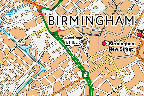 B1 1BE map - OS VectorMap District (Ordnance Survey) B1 1BE map - OS VectorMap District (Ordnance Survey)
