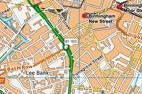B1 1EG map - OS VectorMap District (Ordnance Survey) B1 1EG map - OS VectorMap District (Ordnance Survey)
