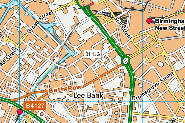 B1 1JG map - OS VectorMap District (Ordnance Survey) B1 1JG map - OS VectorMap District (Ordnance Survey)